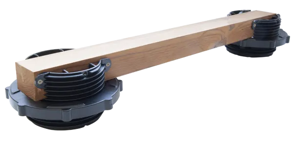 Dakota adjustable supports with lumber joist